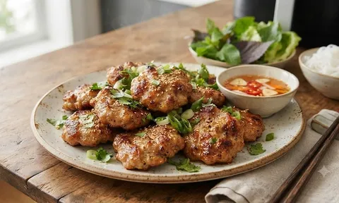 Cách làm chả nướng bằng nồi chiên không dầu: Thơm ngon, cháy cạnh như ngoài hàng!