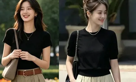 Phụ nữ trung niên mặc đẹp mùa hè: Chỉ cần áo cơ bản và quần ống rộng là đủ thanh lịch
