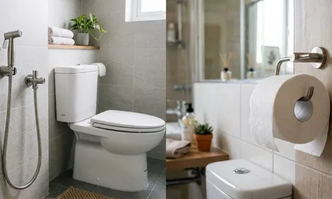 Sau khi đi vệ sinh, dùng vòi xịt hay dùng giấy tốt hơn?