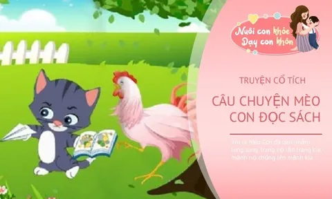 Truyện cổ tích: Mèo con đọc sách
