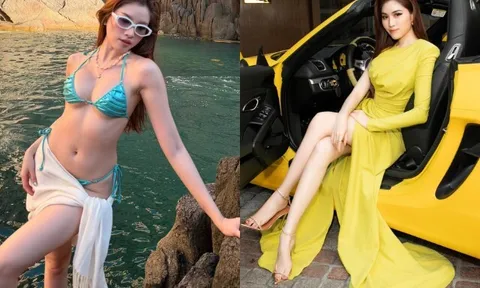 Nữ MC lái xe sang mui trần chạy show nay diện bikini khoe chân dài eo thon, có bộ sự tập đồ hiệu bạc tỷ