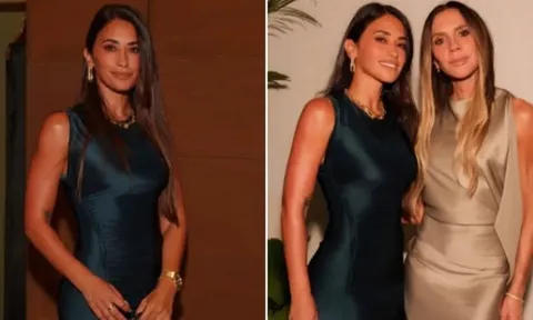 Vợ Messi "gây sốt" bên cạnh vợ Beckham tại sự kiện thời trang