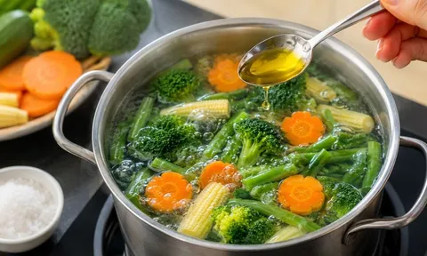 Vì sao nên cho một chút dầu ăn khi luộc rau củ?