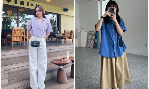 Sơ mi ngắn tay trở thành "vũ khí" trẻ hóa phong cách, mặc đi làm hay dạo phố đều đẹp