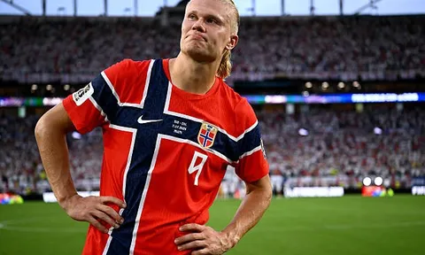 Na Uy bị loại, Haaland chuyển sang cổ vũ tuyển Anh