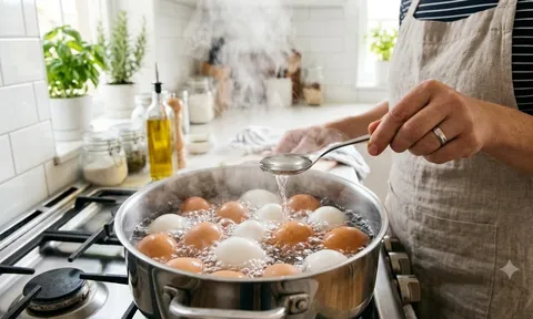 Luộc trứng đừng chỉ cho nước lã: Thêm một nguyên liệu quen thuộc, bóc vỏ dễ, lòng đỏ đẹp