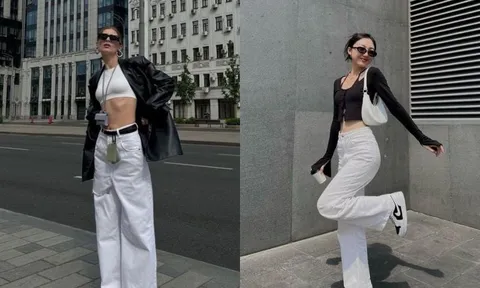 Quần trắng ống suông - món đồ "đa năng" giúp mặc đẹp suốt mùa hè mà không lo lỗi mốt