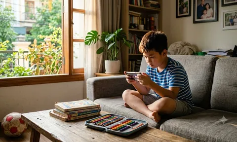 Trẻ nghỉ hè thường xuyên dùng điện thoại: Cha mẹ nên làm gì để con giảm lệ thuộc màn hình?