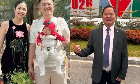 Gia thế của con trai Hoa hậu Ngọc Hân: Ông nội là nhà báo được phỏng vấn trên VTV, bố là nhà ngoại giao