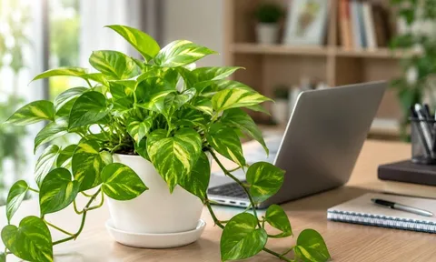 Lý do gì mà gần đây nhiều người thích trồng cây trầu bà trong nhà, trên bàn làm việc?