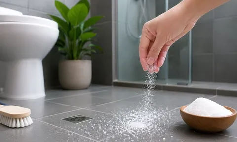 Vì sao nên rải muối lên sàn nhà tắm, nhà vệ sinh? Mẹo nhỏ lợi ích lớn mà nhiều người chưa biết