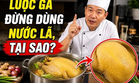 Đầu bếp 5 sao nhắc: Luộc gà đừng dùng nước lã, tại sao?