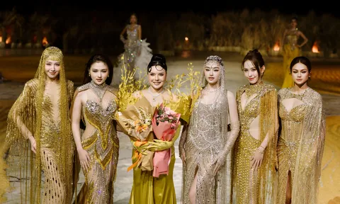 Hoa hậu Yến Nhi làm Vedette, dàn Á hậu đình đám hội tụ trong show diễn của NTK Mai Phương Trang