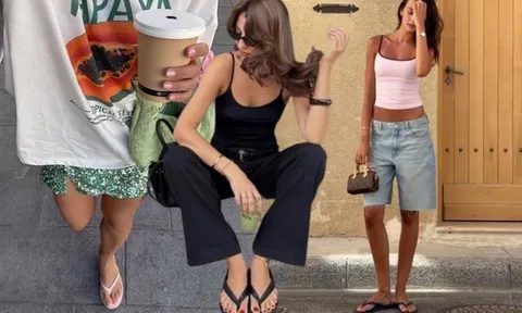 Dép xỏ ngón trở thành món phụ kiện được tín đồ thời trang mê mẩn