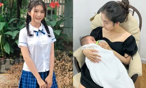 Bé gái tiểu học ở TP.HCM từng nổi tiếng vì quá xinh, giờ 20 tuổi mang bầu sinh 2 em bé búp bê, khoe dáng đẹp