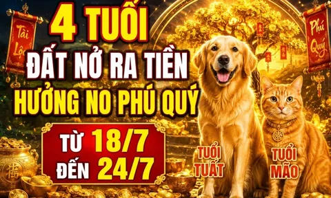4 tuổi đất nở ra tiền, hưởng no phú quý từ 18/7 đến 24/7