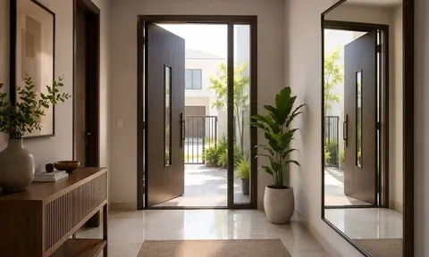Vì sao không nên để gương lớn đối diện cửa chính?