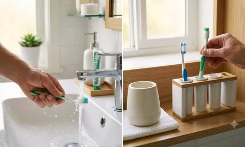 Nhiều người vẫn để bàn chải đánh răng sai chỗ mà không biết đang tạo điều kiện cho vi khuẩn sinh sôi