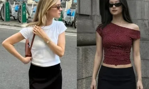 Chân váy chữ A màu đen: Thiết kế tối giản nhưng đủ sức "cân" mọi phong cách mùa hè