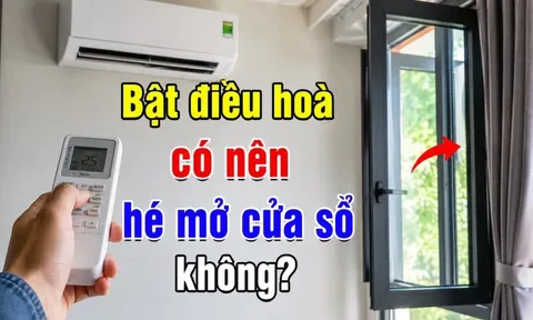 Bật điều hoà có nên hé mở cửa sổ không?