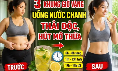 3 khung giờ vàng uống nước chanh thải độc, hút mỡ thừa