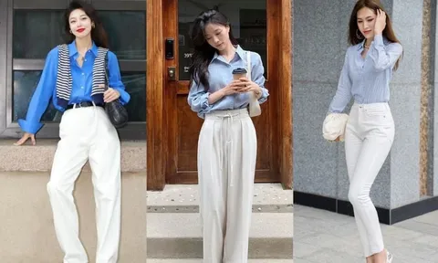 Quần trắng ống suông: Thiết kế "quốc dân" được yêu thích mùa hè nhờ khả năng tôn dáng và dễ phối đồ