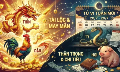 Tử vi tuần mới (20/7 - 26/7): 2 con giáp tiền vào như nước, 2 tuổi cần giữ chặt ví