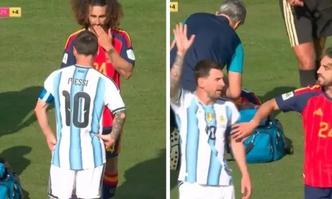 Mách trọng tài vụ Cucurella che miệng, Messi bị ngó lơ