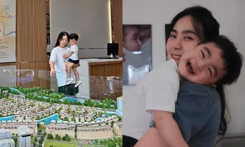 Con trai Mai Ngọc 1 tuổi đã xách túi tặng bạn gái, được mẹ dẫn đi xem nhà để sau này cưới vợ
