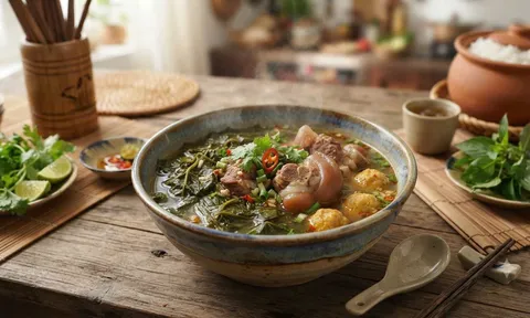 Cách nấu canh rau sắn móng giò ngon tại nhà