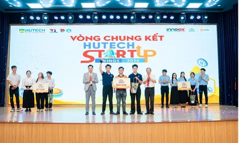 Biến chất thải thành phụ kiện công trình, sinh viên Xây dựng giành ngôi Quán quân HUTECH Startup Wings 2026