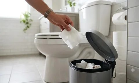 Khi đi vệ sinh: Nên vứt giấy vào sọt rác hay xả thẳng xuống bồn cầu mới đúng chuẩn y tế?