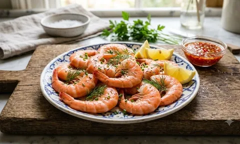 Luộc tôm chớ dại chỉ dùng sả ớt: Thêm nắm lá quen thuộc này, tôm chắc nịch, không mùi tanh