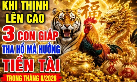 Khí Thịnh lên cao, 3 con giáp tha hồ mà hưởng Tiền Tài trong tháng 8/2026