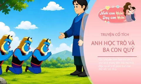 Truyện cổ tích: Anh học trò và 3 con quỷ