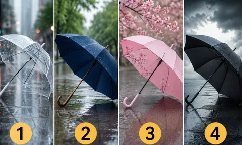 Chọn 1 chiếc ô dù bạn sẽ dùng để đi mưa: Bạn bình tĩnh vững vàng hay dễ nao núng đến mức nào