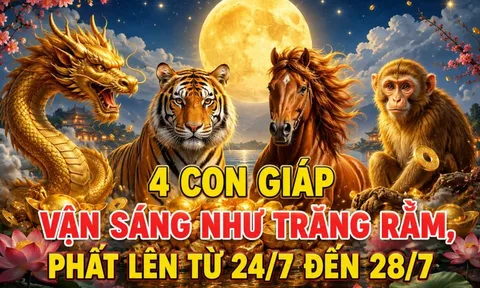 4 con giáp Vận Sáng như trăng Rằm, phất lên từ 24/7 đến 28/7