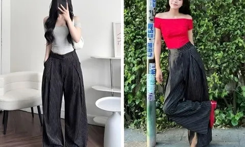 Quần sọc dọc ống suông – Bí quyết tôn dáng giúp vóc người cao ráo và thanh thoát hơn
