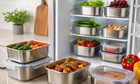 Vì sao nên dùng hộp inox cất thức ăn trong tủ lạnh?