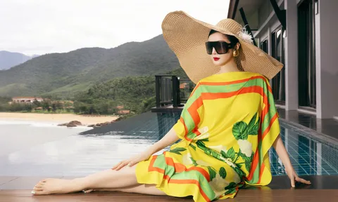 Hoa hậu Giáng My khoe vẻ đẹp vượt thời gian trong những mới nhất của VUNGOC&SON