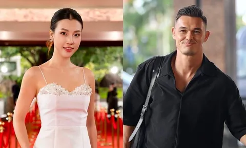 MC Hoàng Oanh vướng nghi vấn hẹn hò với cầu thủ Lê Giang Patrik