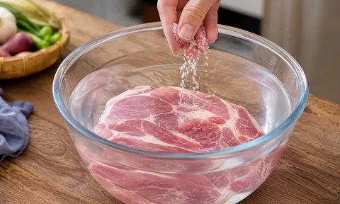 Tại sao bạn nên ngâm thịt với chút muối trước khi nấu?