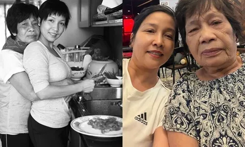 Mẹ ruột của Diva Mỹ Linh thời trẻ làm công nhân, từng "cãi chồng" vì con, 85 tuổi vẫn thể dục cùng con gái U50