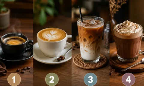 Chọn 1 ly cà phê bạn thích nhất