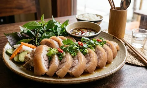 Bí quyết luộc thịt chân giò mềm mọng, da giòn sần sật không bao giờ bị khô