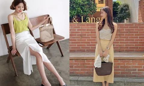 Mùa hè mặc gì vừa nữ tính vừa tôn dáng? Thử ngay công thức áo hai dây và chân váy dài