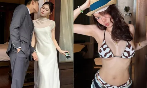 Mỹ nhân Lai Châu xinh như hoa đẻ con với chồng phi công, sau sinh chăm diện áo tắm khoe cơ bụng vạn người mê