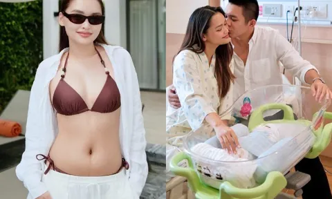 Hot girl Khánh Hoà diện bikini sau 3 tháng sinh con, đi đẻ ở phòng tổng thống giờ chăm con trong biệt thự 3 tầng
