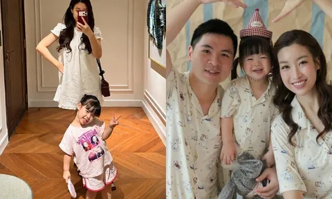 Con gái Hoa hậu Đỗ Mỹ Linh nhí nhố cực đáng yêu, được mẹ "phục vụ" như khách hàng VIP