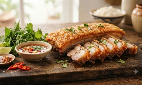 Cách làm món thịt ba chỉ chiên giòn bì